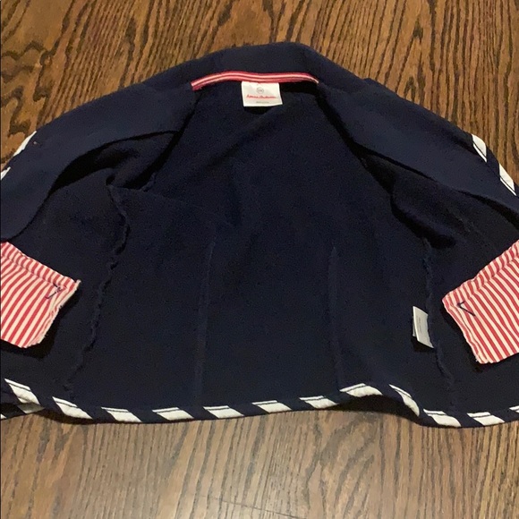 Hanna Anderson navy blue 4T stripe blazer jacket - Picture 5 of 7
